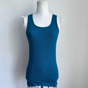 ⭐️3/$30⭐️ (bundle deal) Vintage Teal Cotton Tank Top / S-M